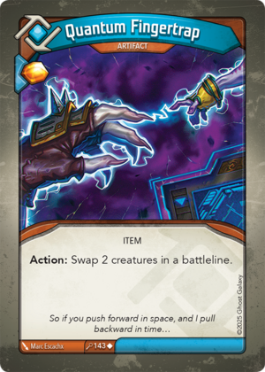 Quantum Fingertrap, a KeyForge card illustrated by Marc Escachx