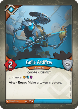 Golis Artificer, a KeyForge card illustrated by Cyborg