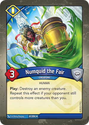 Numquid the Fair, a KeyForge card illustrated by Eric Kenji Aoyagi