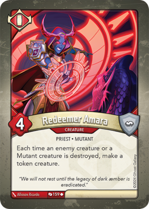 Redeemer Amara, a KeyForge card illustrated by Mutant