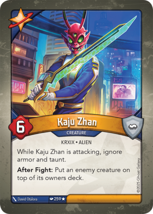 Kaju Zhan, a KeyForge card illustrated by Krxix