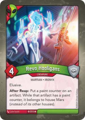 Revo Hooligans (Ironyx Rebels), a KeyForge card illustrated by Colin Searle