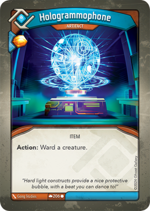 Hologrammophone, a KeyForge card illustrated by Gong Studios