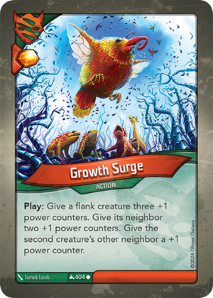 Growth Surge, a KeyForge card illustrated by Tomek Larek