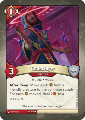 Doomsayer, a KeyForge card illustrated by Mutant