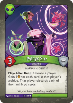 Pyloyx Strr (Elders), a KeyForge card illustrated by Martian