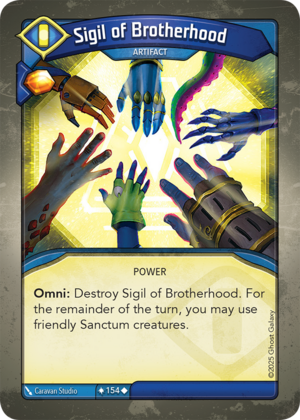 Sigil of Brotherhood, a KeyForge card illustrated by Caravan Studio