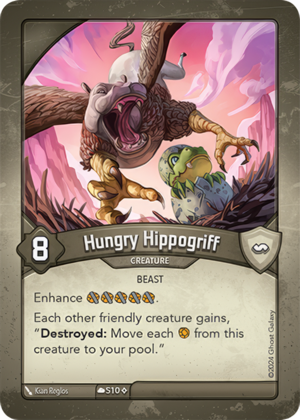 Hungry Hippogriff, a KeyForge card illustrated by Kian Reglos