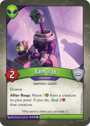 Xarn Trax (Elders), a KeyForge card illustrated by Martian