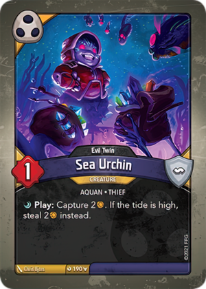 Sea Urchin (Evil Twin), a KeyForge card illustrated by Chris Bjors
