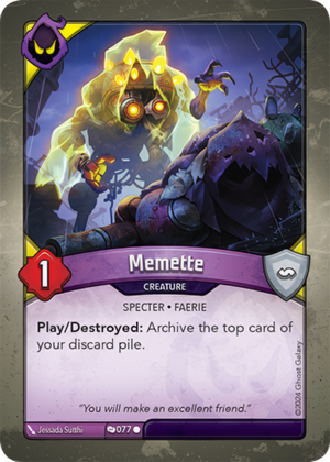 Memette, a KeyForge card illustrated by Faerie