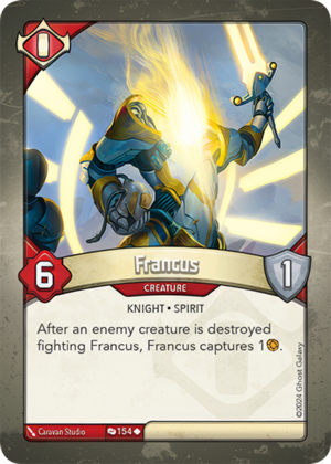 Francus (Redemption), a KeyForge card illustrated by Caravan Studio