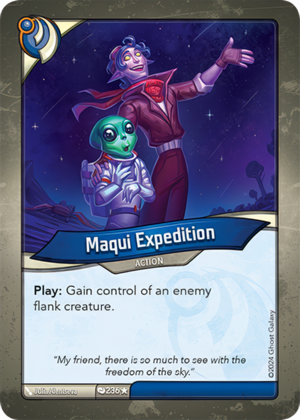 Maqui Expedition, a KeyForge card illustrated by Julia Alentseva