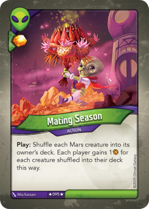 Mating Season, a KeyForge card illustrated by Atha Kanaani