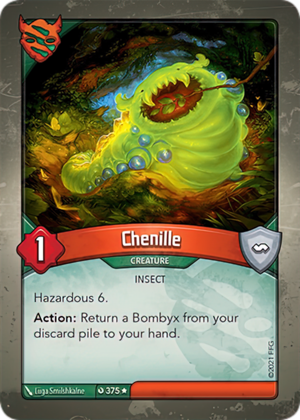 Chenille, a KeyForge card illustrated by Liiga Smilshkalne