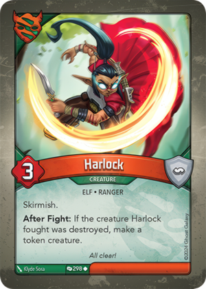 Harlock, a KeyForge card illustrated by Klyde Sosa