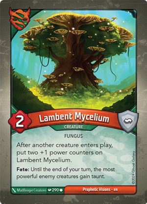 Lambent Mycelium, a KeyForge card illustrated by MadBoogie Creations