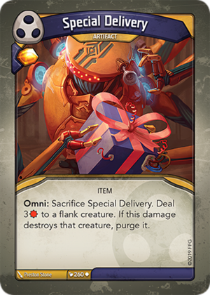 Special Delivery, a KeyForge card illustrated by Preston Stone