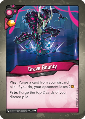 Grave Bounty, a KeyForge card illustrated by MadBoogie Creations