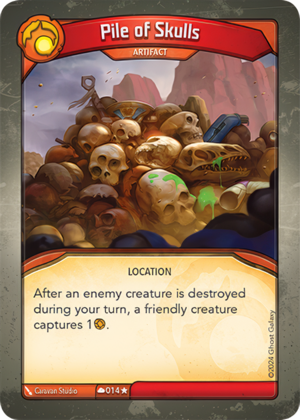 Pile of Skulls, a KeyForge card illustrated by Caravan Studio