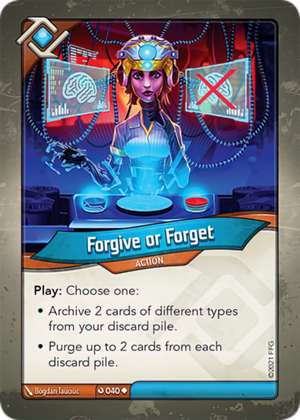 Forgive or Forget, a KeyForge card illustrated by Bogdan Tauciuc