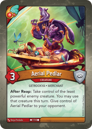 Aerial Pedlar, a KeyForge card illustrated by Borja Pindado