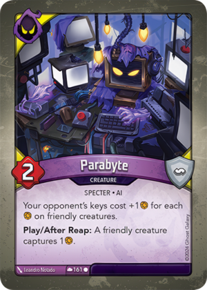 Parabyte, a KeyForge card illustrated by Specter