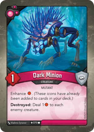 Dark Minion, a KeyForge card illustrated by Vladimir Zyrianov