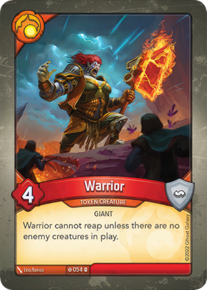 Warrior, a KeyForge card illustrated by Leo Avero