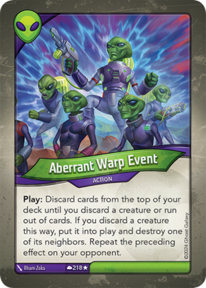 Aberrant Warp Event, a KeyForge card illustrated by Ilham Zaka