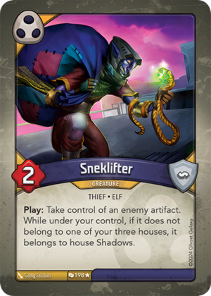 Sneklifter, a KeyForge card illustrated by Gong Studios