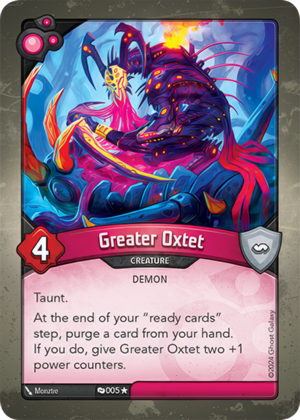 Greater Oxtet, a KeyForge card illustrated by Demon