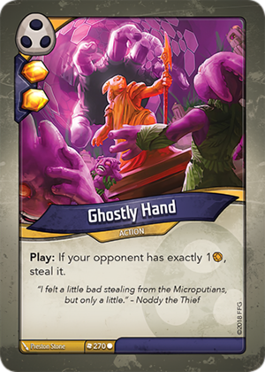 Ghostly Hand, a KeyForge card illustrated by Preston Stone