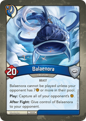 Balaenora, a KeyForge card illustrated by Kian Reglos