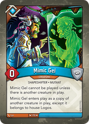 Mimic Gel, a KeyForge card illustrated by Djib