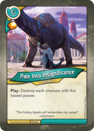 Pale Into Insignificance, a KeyForge card illustrated by Roman Semenenko
