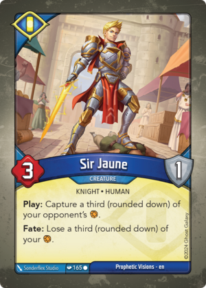 Sir Jaune, a KeyForge card illustrated by Sonderflex Studio