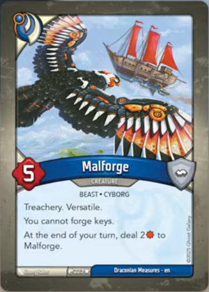 Malforge, a KeyForge card illustrated by Cyborg
