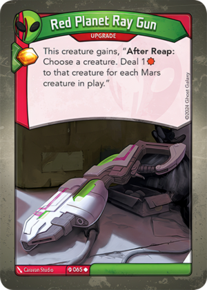 Red Planet Ray Gun (Ironyx Rebels), a KeyForge card illustrated by Caravan Studio