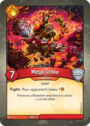 Mega Groke, a KeyForge card illustrated by Djib
