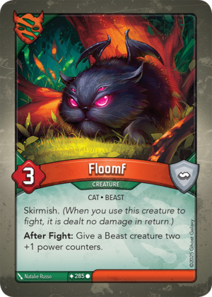Floomf, a KeyForge card illustrated by Natalie Russo