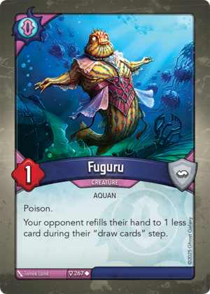 Fuguru, a KeyForge card illustrated by Tomek Larek