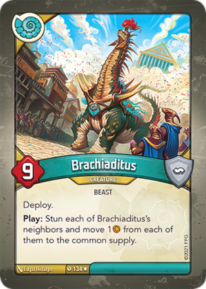 Brachiaditus, a KeyForge card illustrated by Edgar Hidalgo
