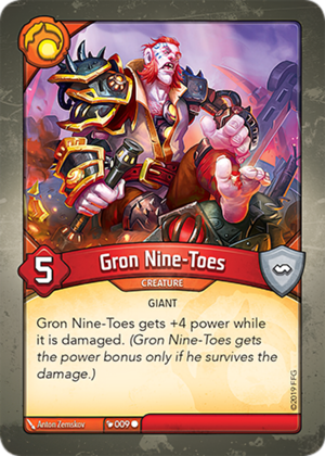 Gron Nine-Toes, a KeyForge card illustrated by Anton Zemskov