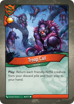 Troop Call, a KeyForge card illustrated by Caravan Studio