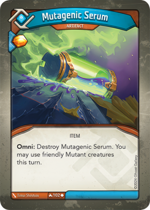 Mutagenic Serum, a KeyForge card illustrated by Timur Shevtsov