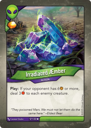 Irradiated Æmber, a KeyForge card illustrated by Caravan Studio