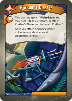 Khrkhar’s Blaster, a KeyForge card illustrated by Caravan Studio