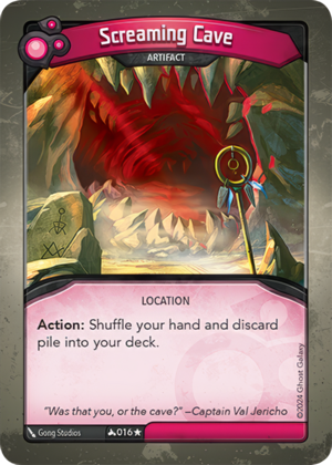 Screaming Cave, a KeyForge card illustrated by Gong Studios