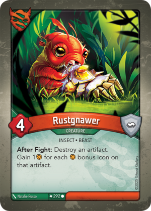 Rustgnawer, a KeyForge card illustrated by Natalie Russo